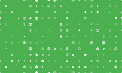 Poster - seamless background pattern of evenly spaced white masked face symbols of different sizes and opacit