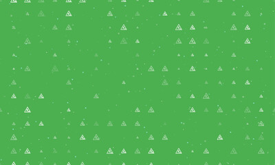 Poster - seamless background pattern of evenly spaced white road work signs of different sizes and opacity. v