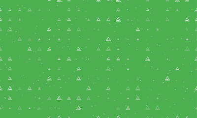 Poster - seamless background pattern of evenly spaced white rough road signs of different sizes and opacity. 