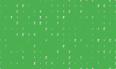 Poster - Seamless background pattern of evenly spaced white electric screwdriver symbols of different sizes and opacity. Vector illustration on green background with stars