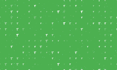 Poster - Seamless background pattern of evenly spaced white electric screwdriver symbols of different sizes and opacity. Vector illustration on green background with stars