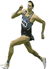 male athlete jogging, runner, competition
