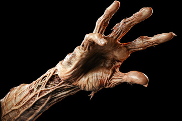 Wall Mural - Zombie hands isolated on black background. Halloween concept. Close up.