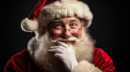 Poster - Santa showing a mischievous twinkle sharing a secret