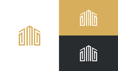 Fototapete - collection of initials amg logo design vector