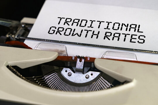 The text is printed on a typewriter - traditional growth rates