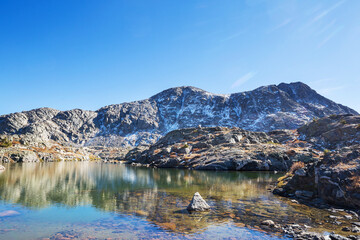 Canvas Print - Mountains lake