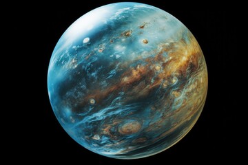 Wall Mural - glowing planet in outerspace orbit. far side of the moon solar lunar terrain. space nebula in the co