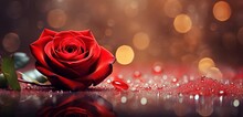 An Image Where Red Rose Petals Are Falling Gently, Like Raindrops, Against A Soft, Blurred Background. The Petals Should Look Vibrant And Inviting.
