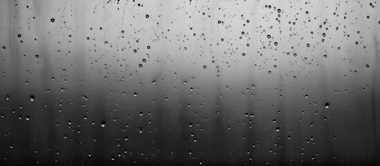 Sticker - Gray sky and raindrops on a window surface.