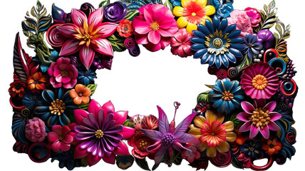 Wall Mural - wreath of flowers