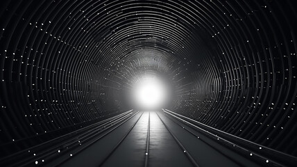 Wall Mural - glowing futuristic fantasy tunnel abstract background path of the future