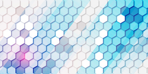 Poster - Abstract hexagon background vector illustration