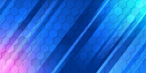Poster - Abstract hexagon geometric vector  background