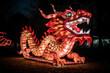 Chinese new year dragon illuminated dragon sculpture for a chinese new year parade