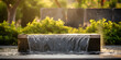 fountain in the garden,Waterway Images,Beautiful fountain on the background of tropical plants,Nature's Symphony: Exquisite Fountain in the Garden,relaxation, tropical ambiance, botanical garden, 