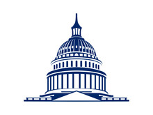 United States Capitol Building Icon Design Vector Template 