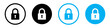 Security lock icon set