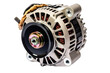 © danter - Closeup of a car alternator on white transparent background