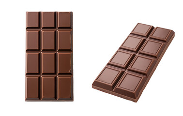 Wall Mural - Closeup of delicious chocolate on a white transparent background