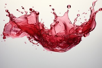 Poster - Red Wine Liquid Splashing in the Air Generative AI
