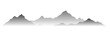 Black and white mountain landscape, minimalism, panoramic view	