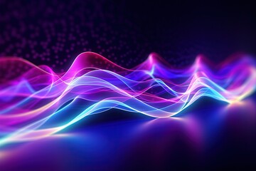 abstract futuristic background with pink blue glowing neon moving high speed wave lines and bokeh lights. Data transfer concept Fantastic wallpaper