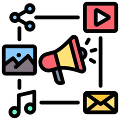 Poster - Content Outline Color Icon