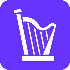 Wall Mural - Vector Design Harp Icon Style