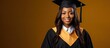 As she proudly held her black graduation certificate, Emma beamed with happiness, knowing that her years of studying and hard work had paid off, marking the beginning of a successful journey in the
