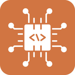 Vector Design Code Processor Icon Style