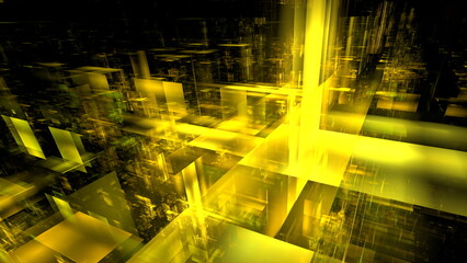 Fototapete - Futuristic abstract light, perspective, glowing background, technology design, science wallpaper, tunnel space. 3d render