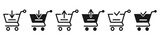 Fototapeta  - Shopping cart icon set. Internet shop buy logo symbol. Vector illustration.
