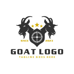 Poster - goat hunter illustration logo