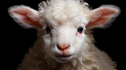 Wall Mural - close up of a sheep HD 8K wallpaper Stock Photographic Image 