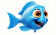 Cheerful and Smiling Cartoon Fish