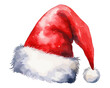© Ann - Watercolor santa claus red hats