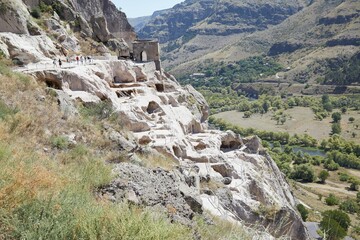 Vardzia, an medieval cave city in Georgia, home to as many as 3,000 rooms