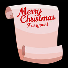 Merry Christmas Everyone Card Template Scroll