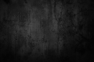 Wall Mural - Black dark concrete wall background. Pattern board cement texture grunge dirty scratched for show anthracite promote product urban floor and abstract paper design element decor. Blackboard blank.