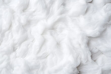 White Cotton Texture Is Soft, Fluffy Wadding Background. Generative Ai.