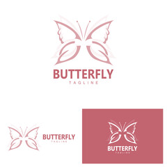 Wall Mural - Butterfly Logo Animal Design Brand Product Beautiful and Simple Decorative Animal Wing