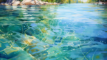 Ripples In The Lake Landscape Oil Painting Abstract Decorative Painting