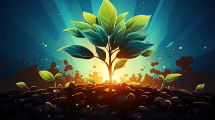 Wall Mural - An Illustration Depicting The Importance Of Soil, Background HD        