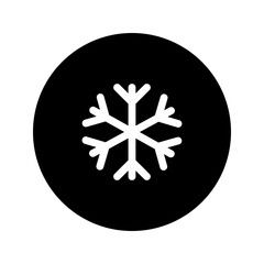 Canvas Print - snowflake glyph circular icon