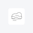 © Blinix Solutions - Windy, clouds, sky, atmosphere, weather, gusty thin line icon, grey outline icon, pixel perfect icon