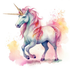  Drawing cartoon unicorn Illustration, Generative Ai