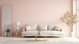 Fototapeta  - Pastel sofa in living room