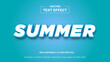 © LifeJourney - Summer 3d editable text effect premium vector. Editable text style effect. 3d cover of business presentation banner for sale event night party. vector illustration