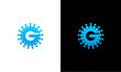 G letter logo round data circle